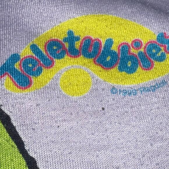 Vintage Teletubbies Ragdoll graphic purple ruffled girls nightgown *flawed - Picture 5 of 9